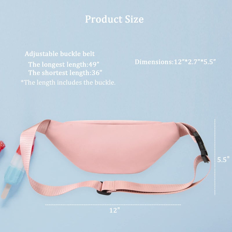 DAITET Fashionable White Fanny Pack for Men&Women  Crossbody Waist Bag with Adjustable Belt  Large Capacity Bum Bag for Traveling Hiking Cycling Workout Casual(Milky White) - Image 5